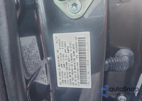 2016 Acura Tlx z USA, uszkodzony, nr VIN 19UUB1F31GA015468